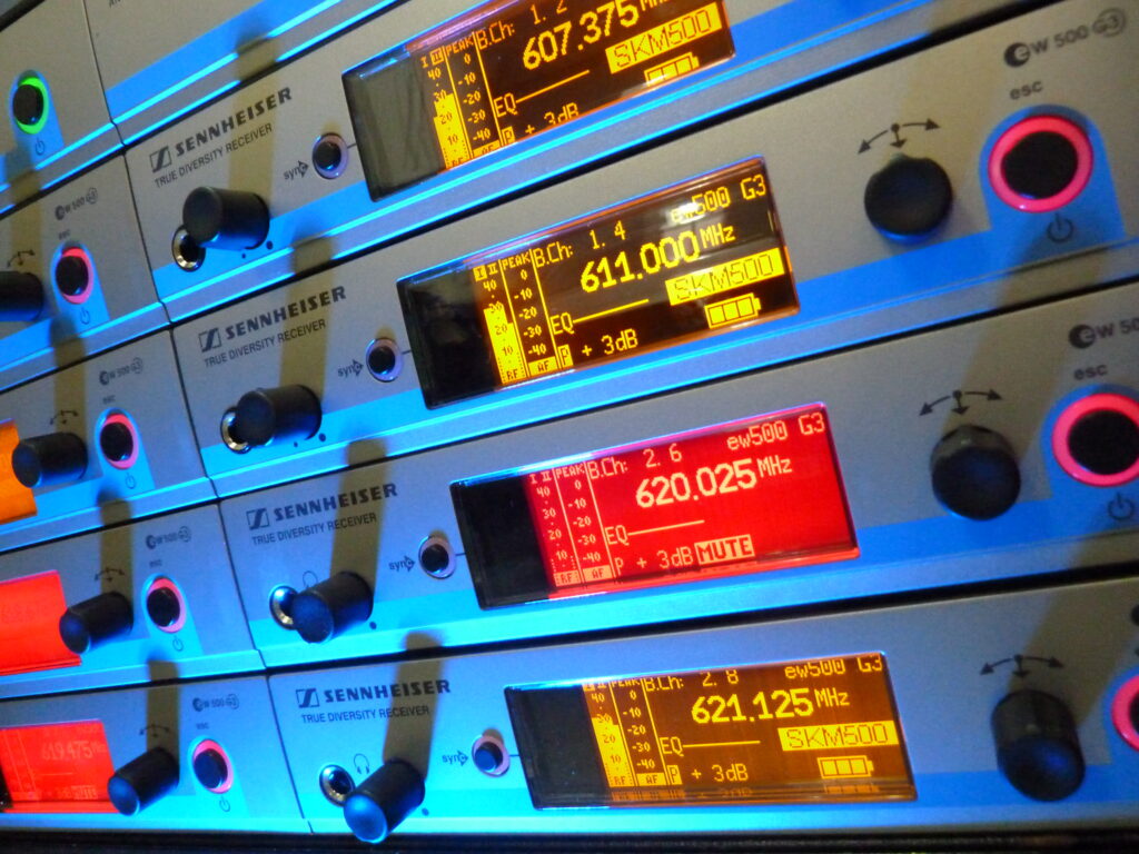 Sennheiser radio microphones.